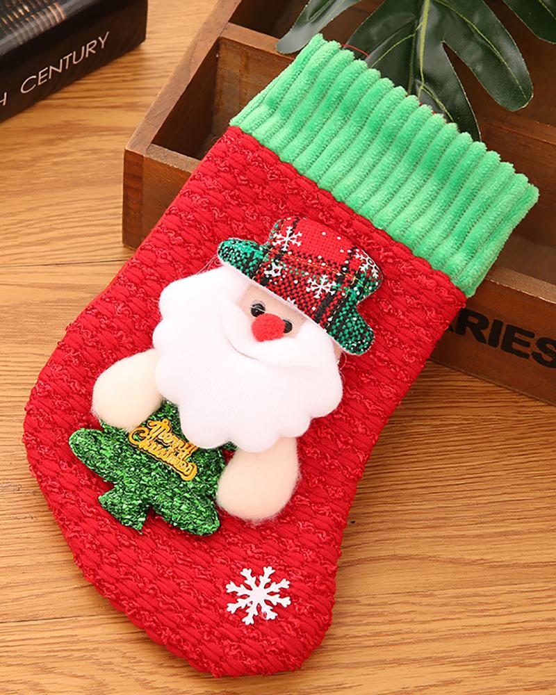

Christmas Socks Gift Bag Santa Claus Snowman Reindeer Ornament, Style2