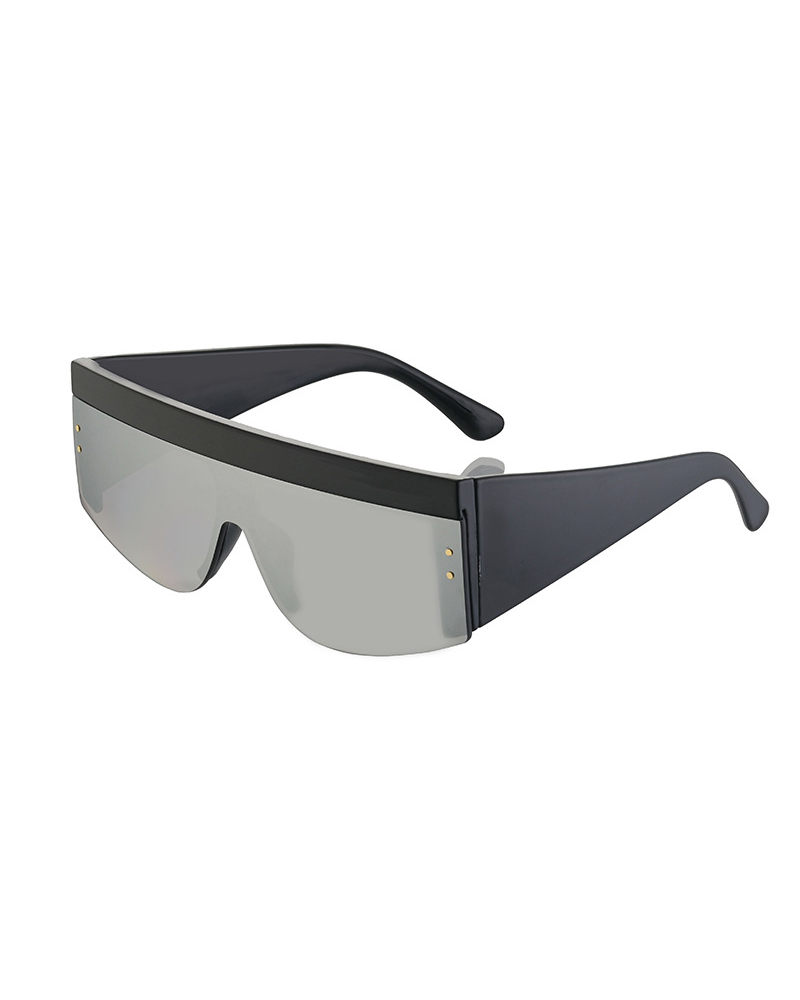 

1Pair Flat Top Tinted Fashion Sunglasses, Silver