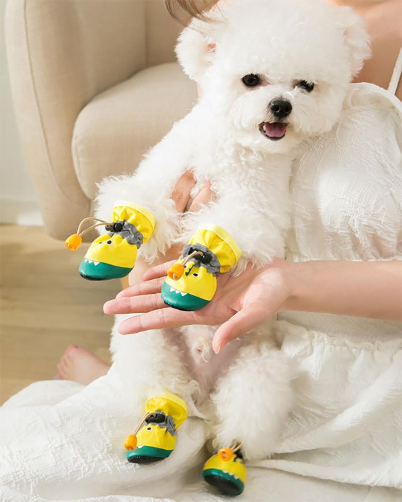 

Dog Boots for Small Medium Dogs and Puppies pet Paw Protector Hot Pavement Summer, Yellow