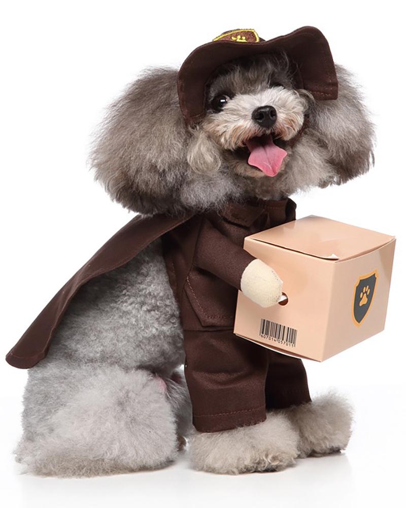 

Christmas Dog Cat Cosplay Costume Halloween Pet Dog Funny Clothes for Pet Festival Party Clothing, Brown