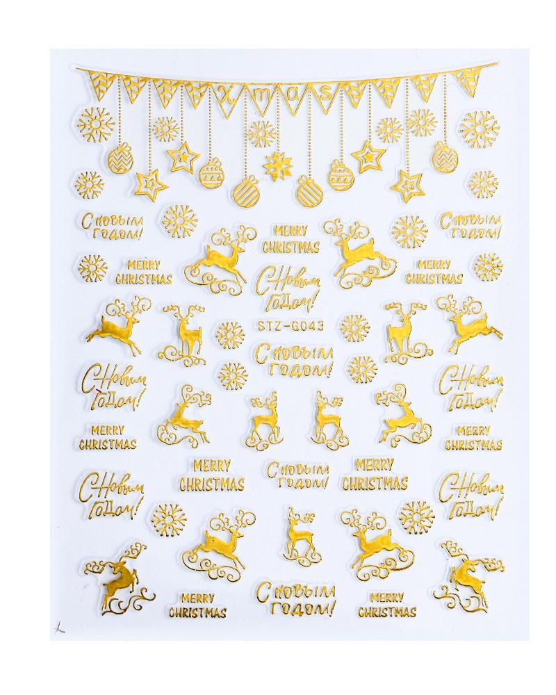 

1 Sheet Christmas Pattern Nail Art Sticker, Style3