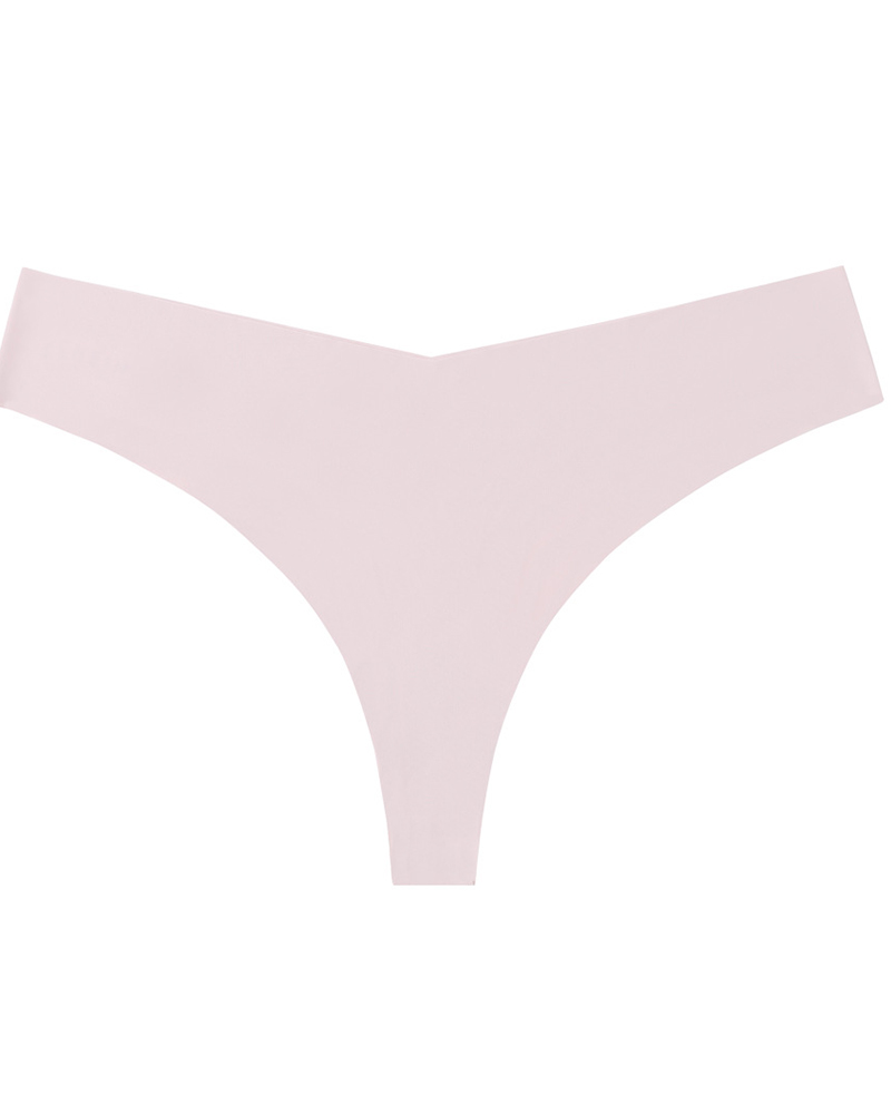 

Low Waist Skinny Solid Color Seamless Panties, Pink