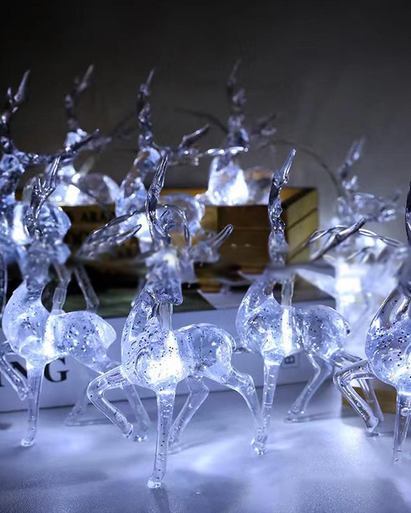 

1pc Christmas String Light USB Elk LED String Light Holiday Fireplace Christmas Tree New Year Decoration, Style2