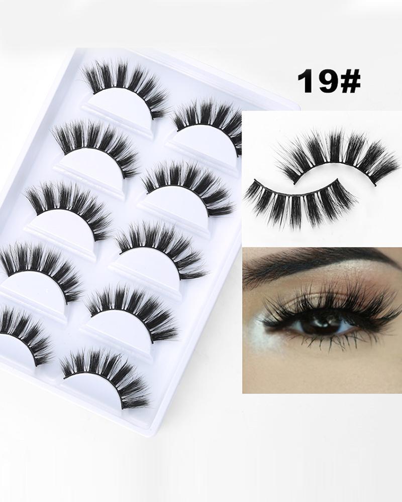 

5 Pairs 3D Natural Curly False Eyelashes, Style2