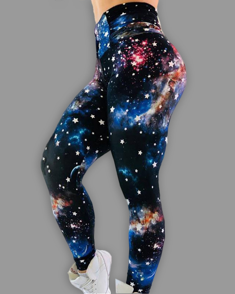 

High Waist Tummy Control Colorblock Skinny Yoga Pants, Black