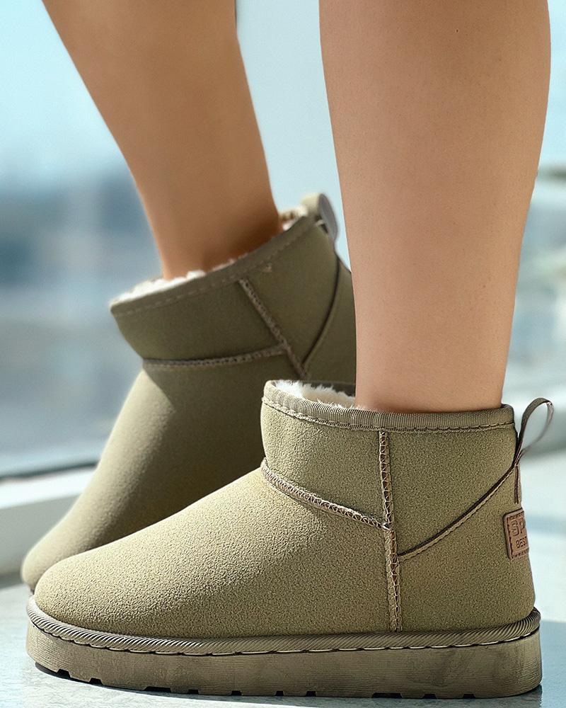 

Suede Lined Snow Boots, Army green