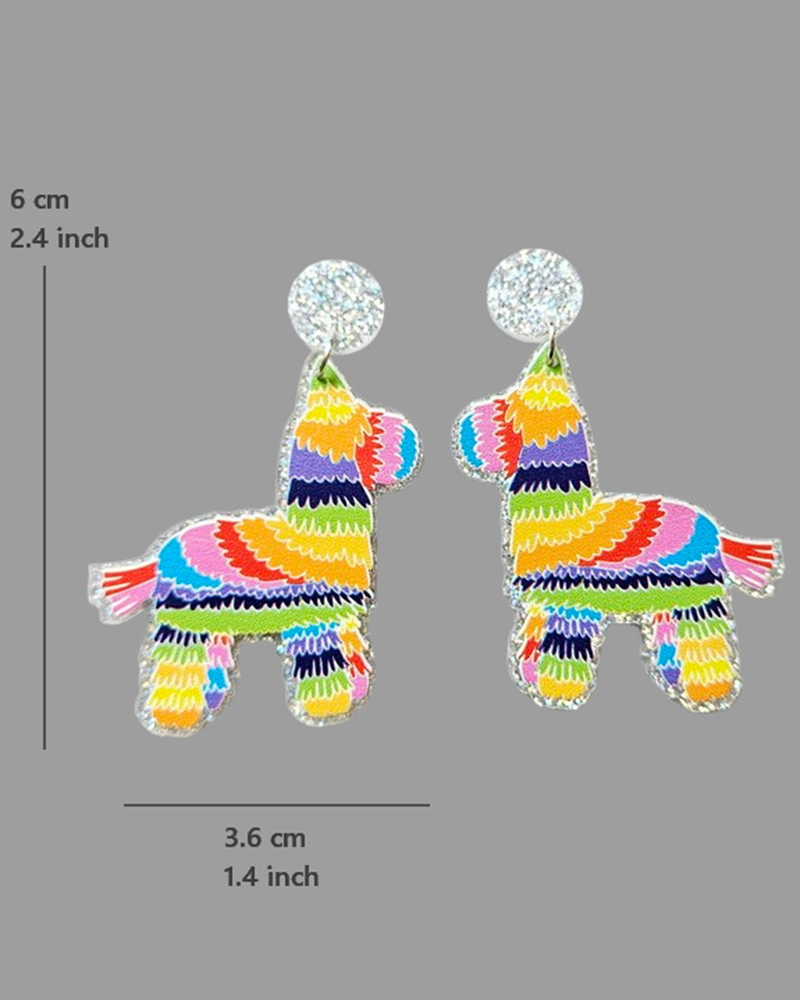 

1Pair Cinco De Mayo Mexico Guitar Graphic Earrings, Style2