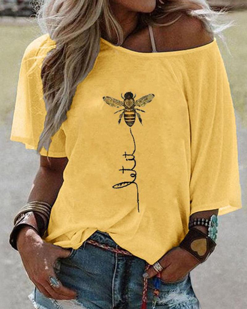 

Let It Bee Loose T-Shirt, Yellow