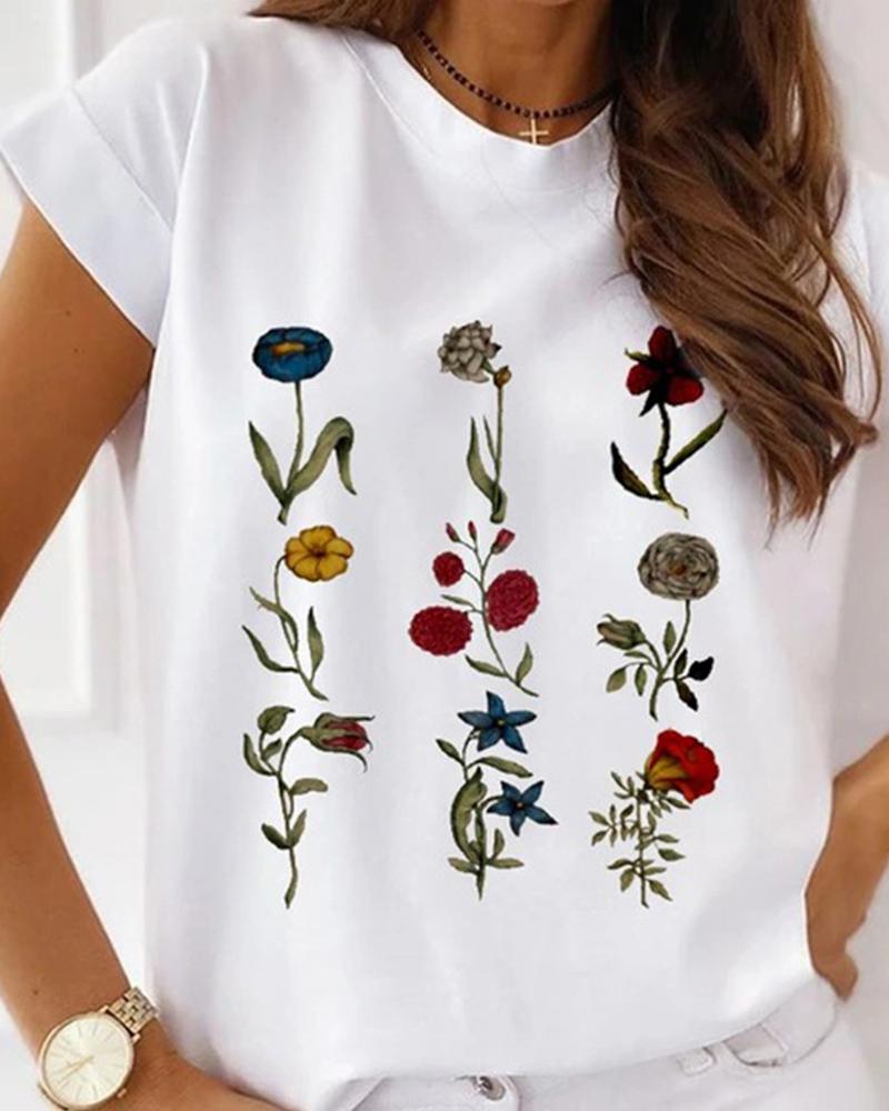 

Creative Print Short Sleeve T-shirt, Style3