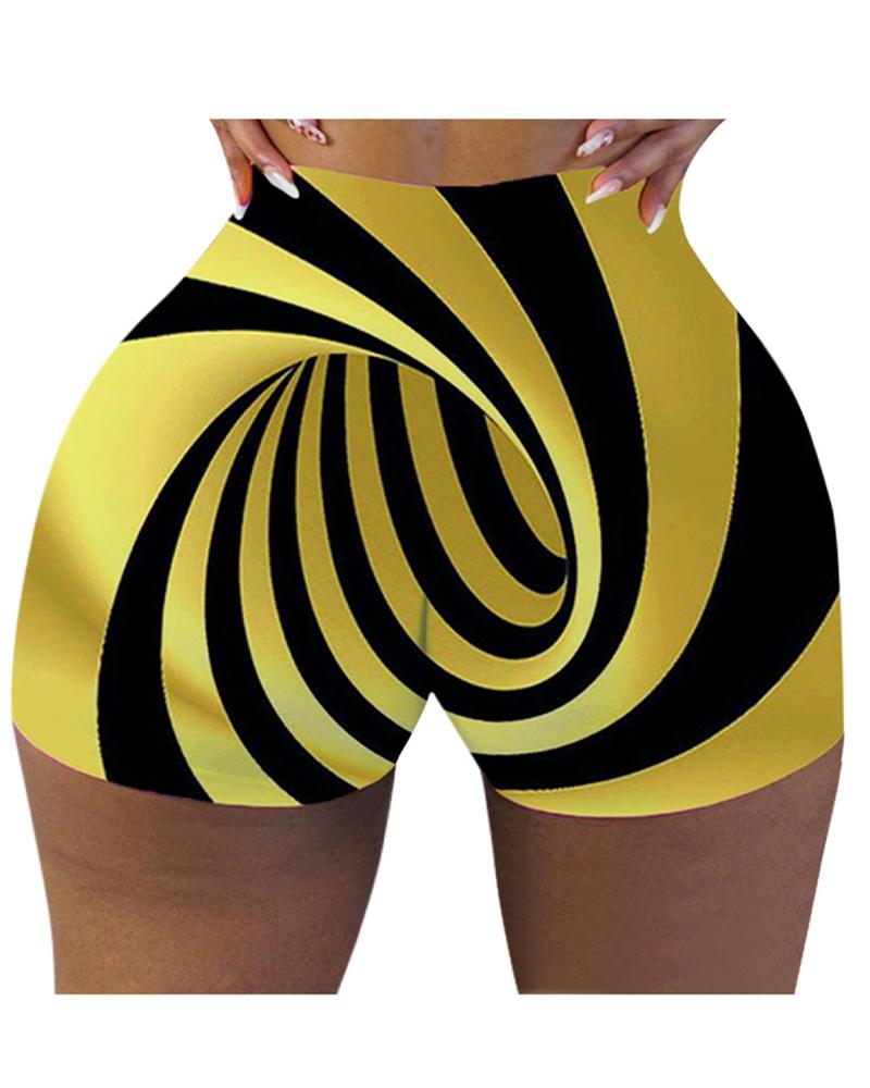 

All Over Print Skinny Short Pants, Style1