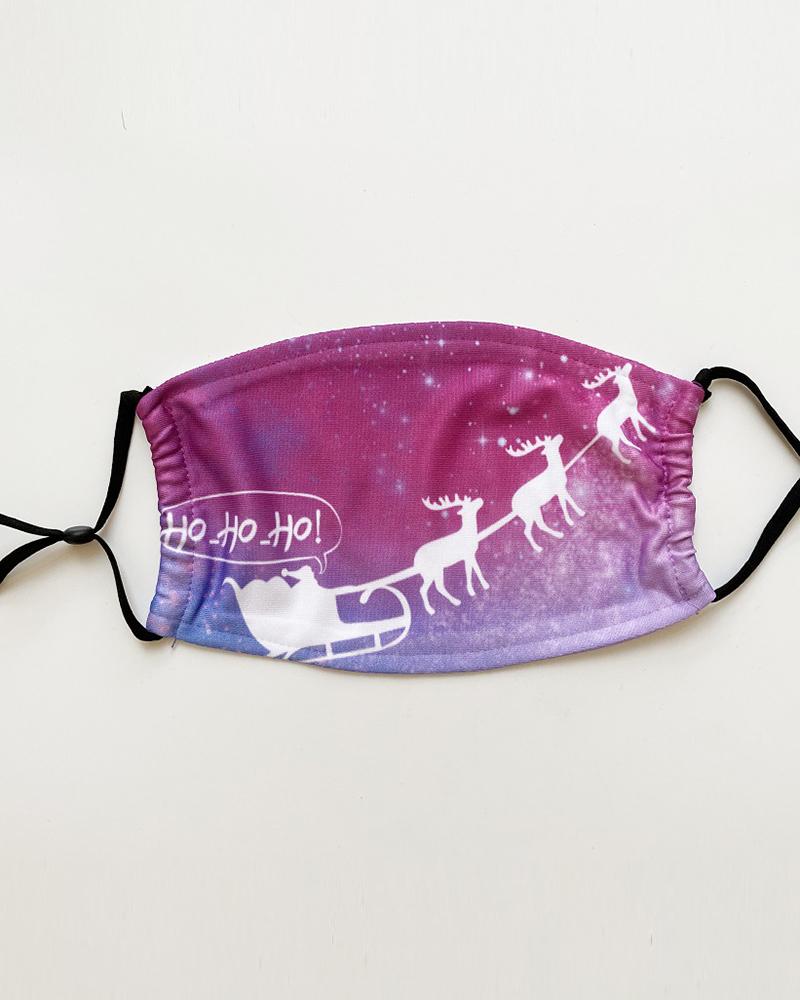 

Christmas Santa Reindder Print PM 2.5 Face Mask With Filter For Kids, Style9