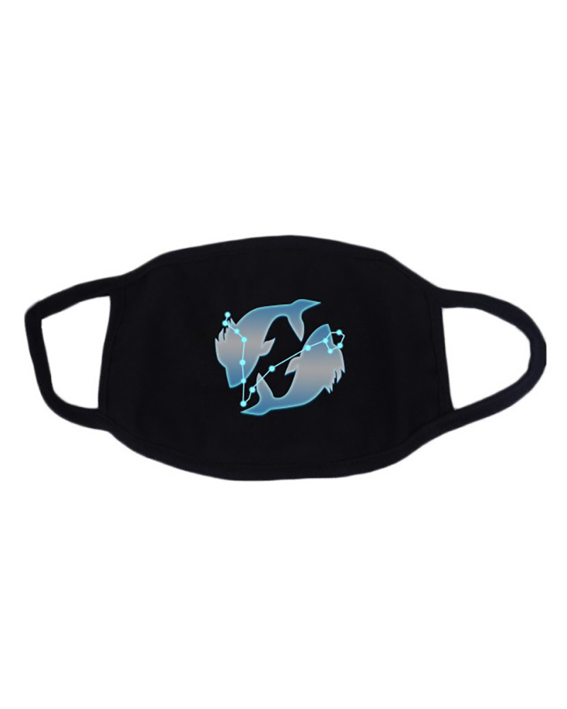 

Twelve Constellations Fluorescent Breathable Mouth Mask Washable And Reusable, Style2