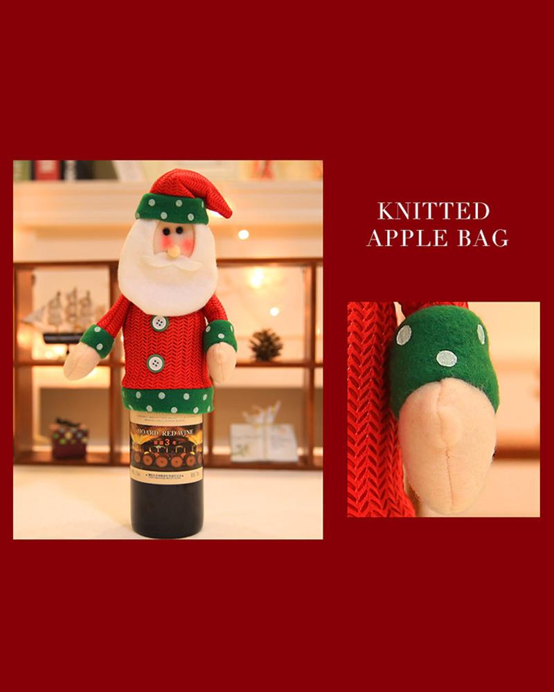 

Christmas Pattern Wine Bottle Cover, Style2