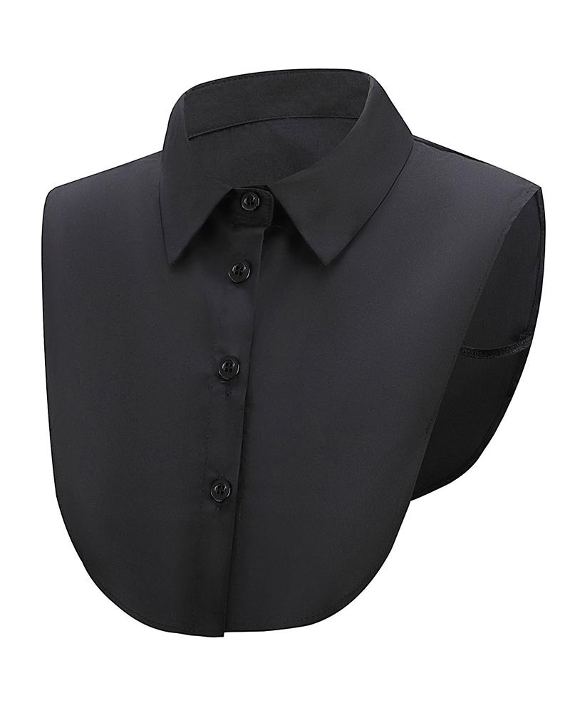 

Button Design Dickey Collar, Black