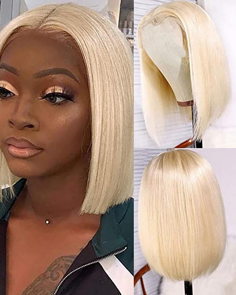 

Blonde Short Straight Bob Wigs Synthetic Wigs, White