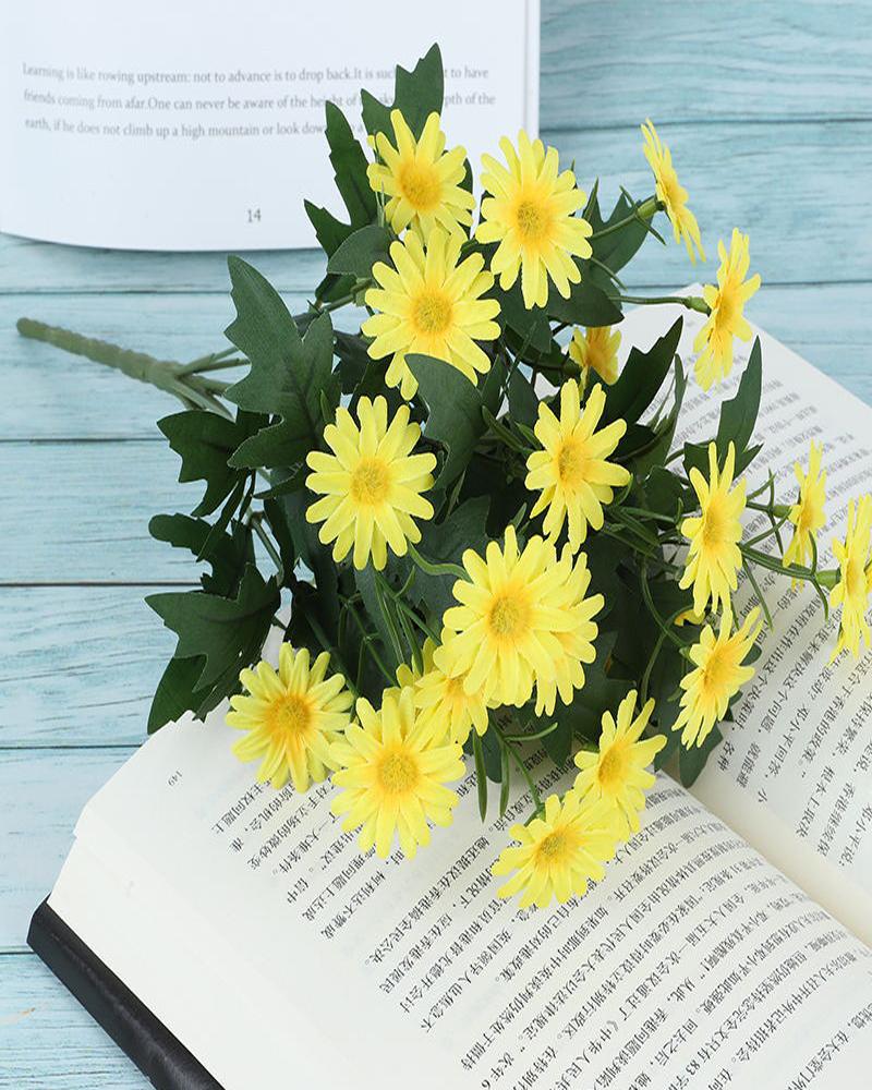 

Artificial Flowers Silk Daisy Artificial Daisy for Home Decoration, Wedding Decoration, Yellow