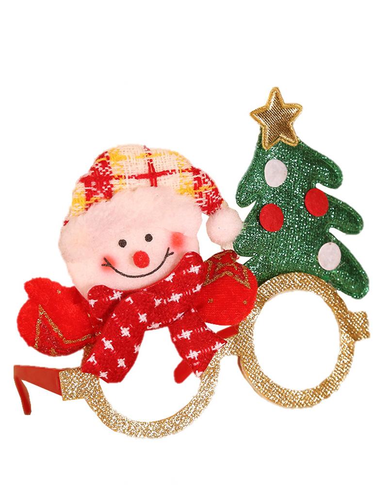 

Christmas Glitter Party Glasses Xmas Decoration Costume Eyeglasses Frame Holiday Party Ornament, Style3