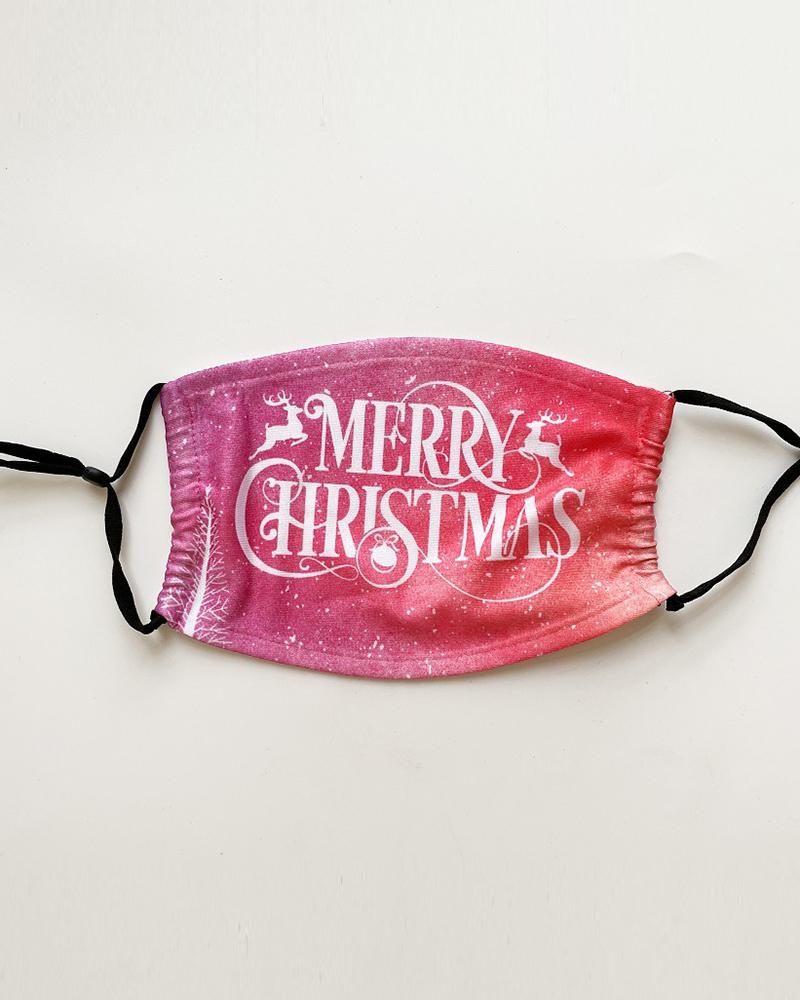 

Christmas Santa Reindder Print PM 2.5 Face Mask With Filter For Kids, Style7