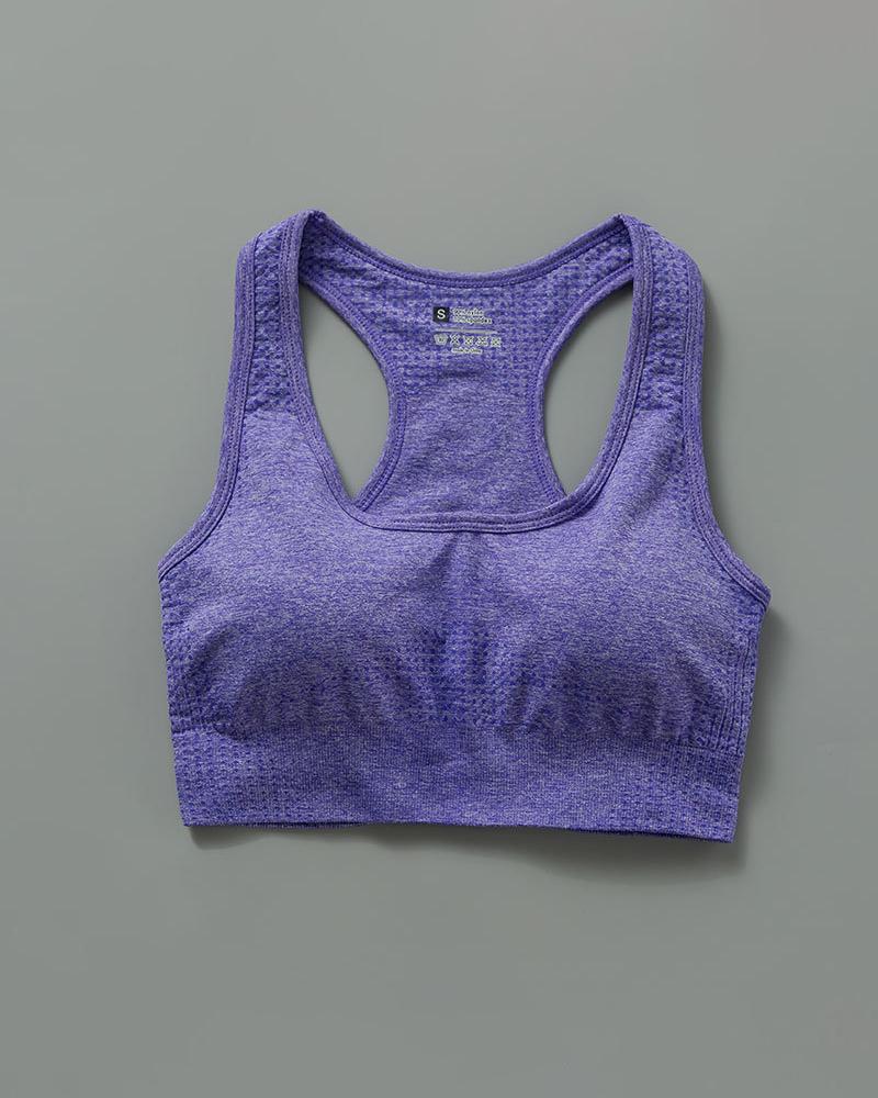 

Low Cut Plain Sleeveless Skinny Sporty Bras, Purple
