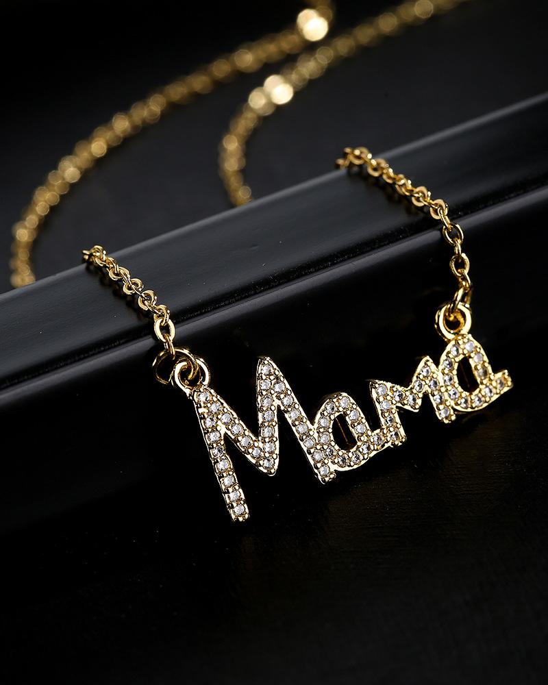 

Mother's Day Letter Pattern Chain Pendant Necklace, Style2
