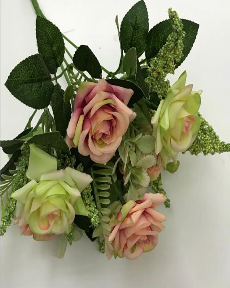 

7 Heads Artificial Flowers Fake Flowers for Decoration Outdoor and Indoor Multicolor Roses Artificial Flowers for Decoration Arrangements Wedding Decoration, Champagne