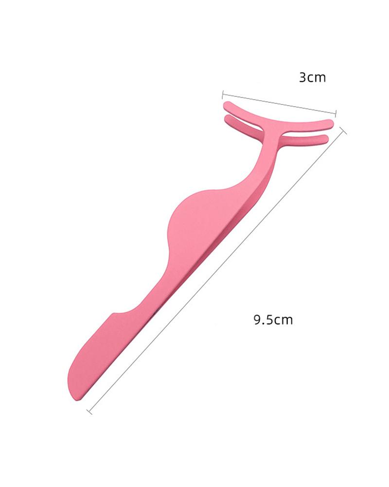 

Stainless Steel Magnetic False Eyelash Tweezers, Pink