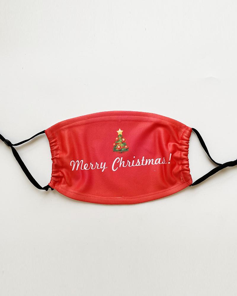 

Christmas Santa Reindder Print PM 2.5 Face Mask With Fliter For Kids, Style1