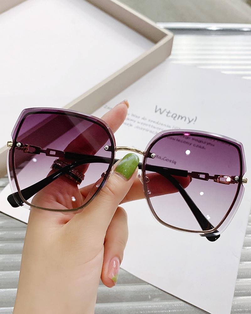 

1Pair Cat Eye Rimless Ombre Sunglasses, Style4
