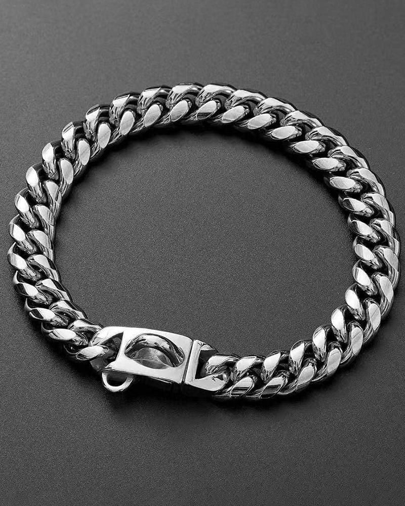 

Cuban Link Pet Necklace, Silver