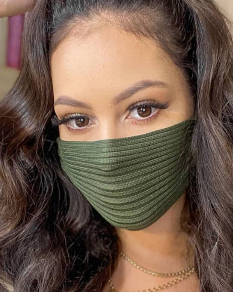 

Breathable Plain Cotton Face Mask, Green