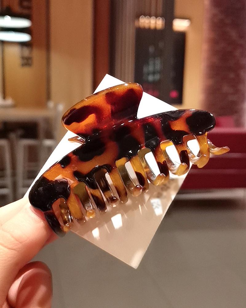 

1pc Leopard Print Large Hair Claw