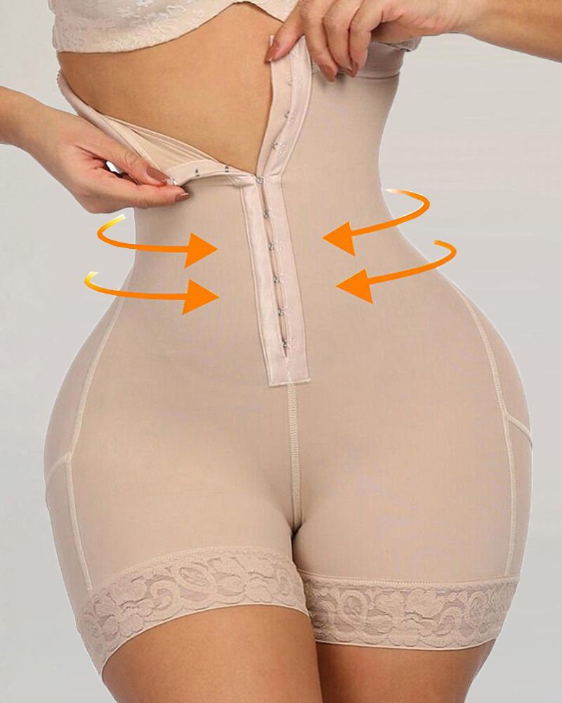 

Lace Butt Lifter Trainer Body Shapewear Slimming Underwear With Tummy Control Panties, Nude