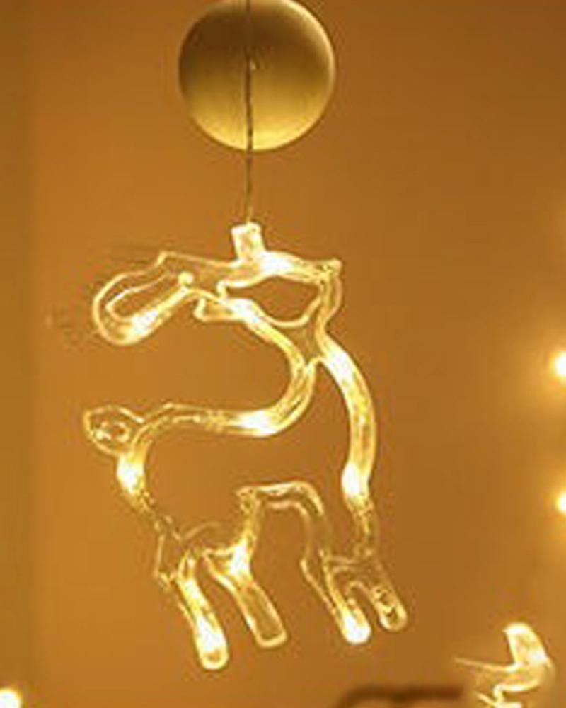 

Christmas Window Lights Decorations Battery Powered Merry Christmas LED Sucker Hanging Lamp Fireplace Indoor Outdoor Home Decor Ornaments, Style5