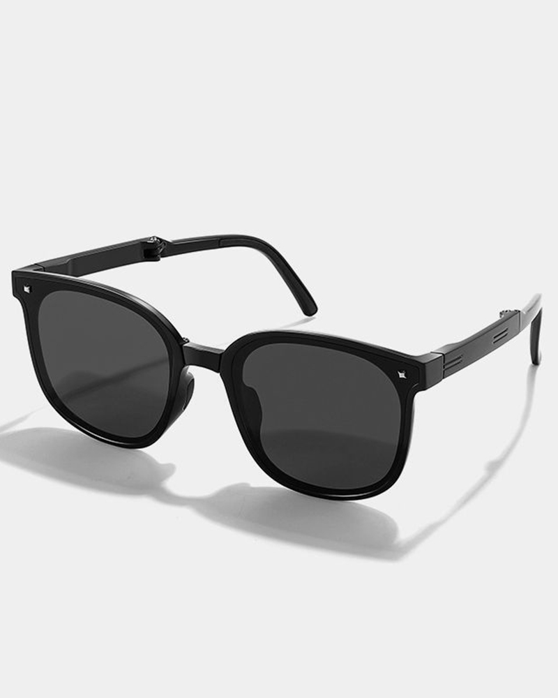 

1Pair Trendy Foldable UV Protection Sunglasses, Black