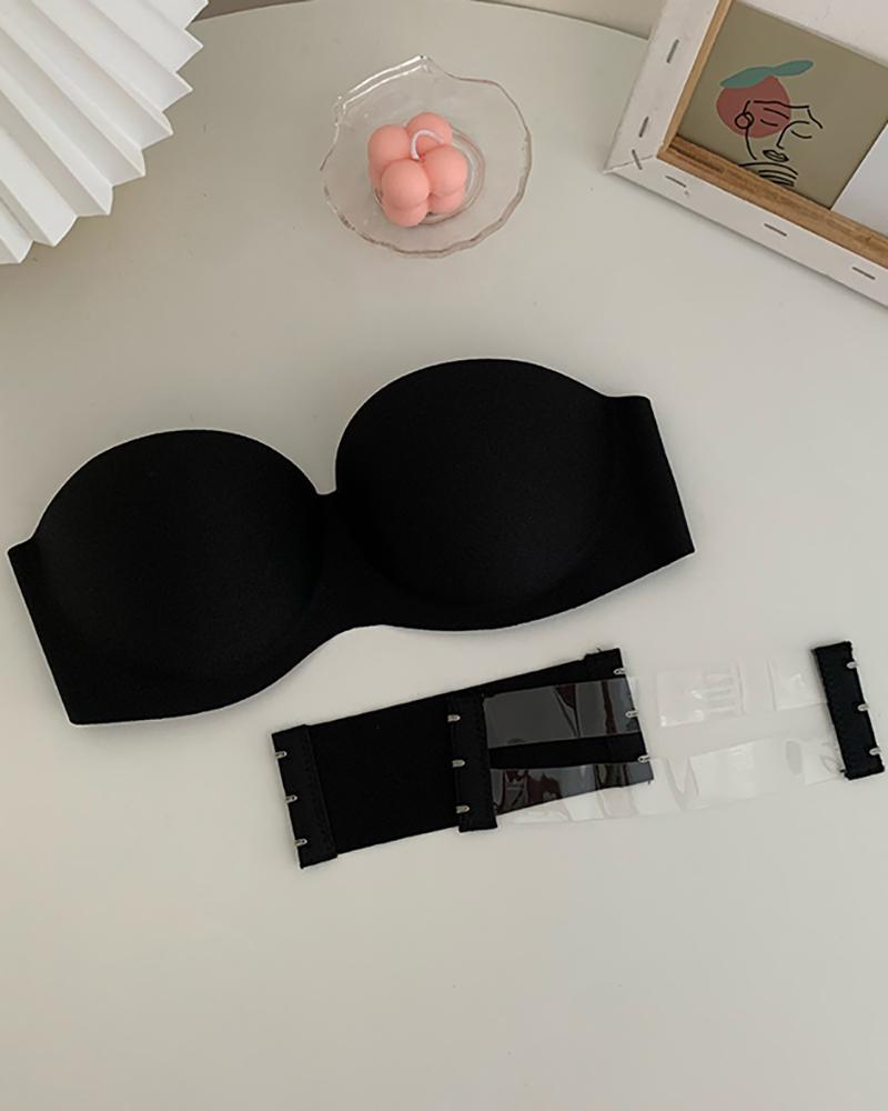 

Push Up Strapless Front Seamless Bra, Black