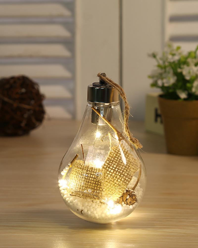 Transparent Led Lights Christmas Theme Bulb Ornaments Creative Birthday Party Supplies Christmas Tree Ornaments