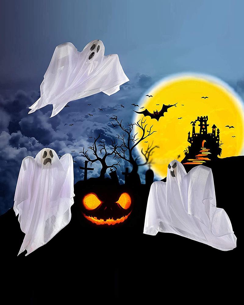 

1 Pack Halloween Party Decoration Hanging Ghosts Cute Flying Ghost for Front Yard Patio Lawn Garden Party Decor and Holiday Decorations, White
