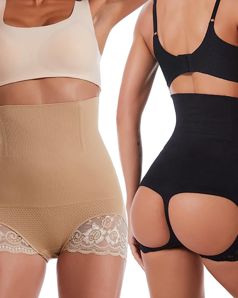 

Hourglass Figure Butt Lifter Shaper Panties Tummy Control High Waisted BoyShort, Black