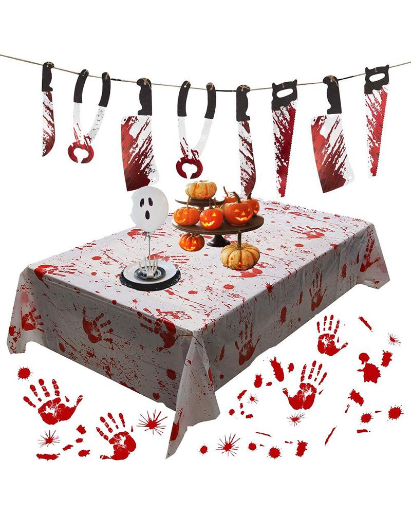 

Bloody Zombie Tablecover Tablecloth Halloween Party Supplies Decoration, Style1