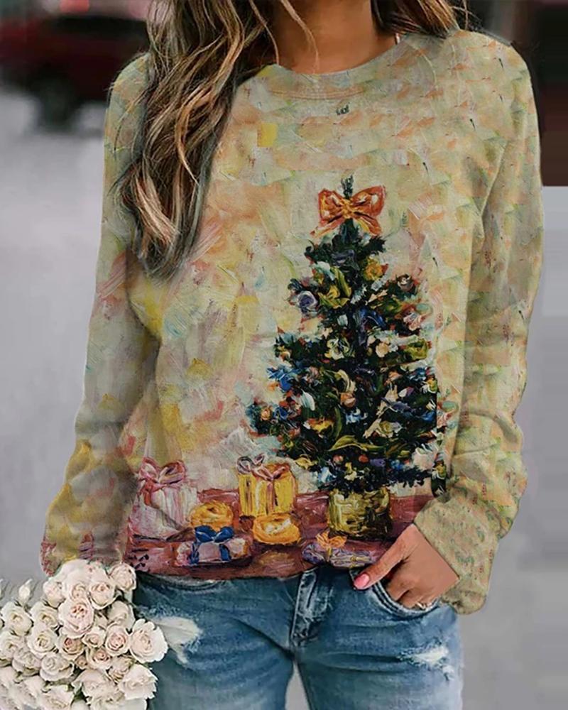 

Christmas Pattern Pop Art Print Sweatshirt, Green