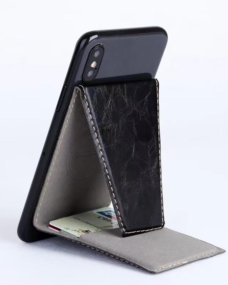 

Reusable Magnetic Phone Stand Card Holder, Black