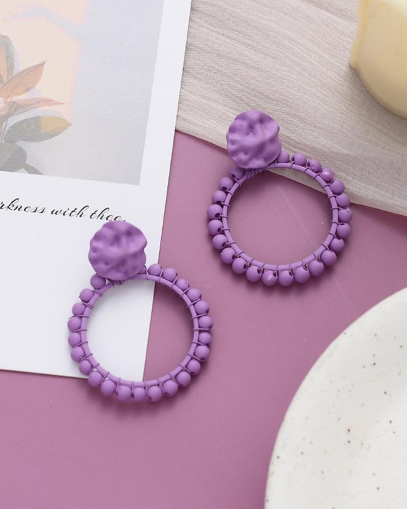 

1Pair Floral Pattern Earrings, Style7