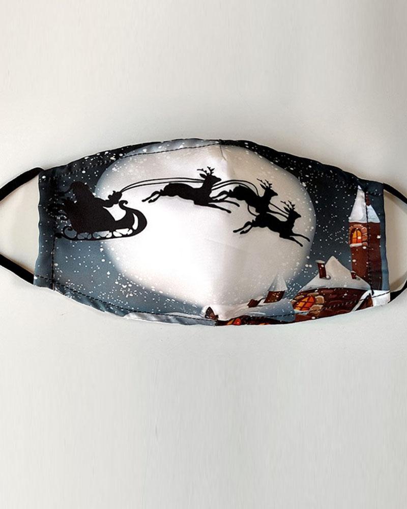 

Christmas Mixed Print Breathable Face Mask, Style13
