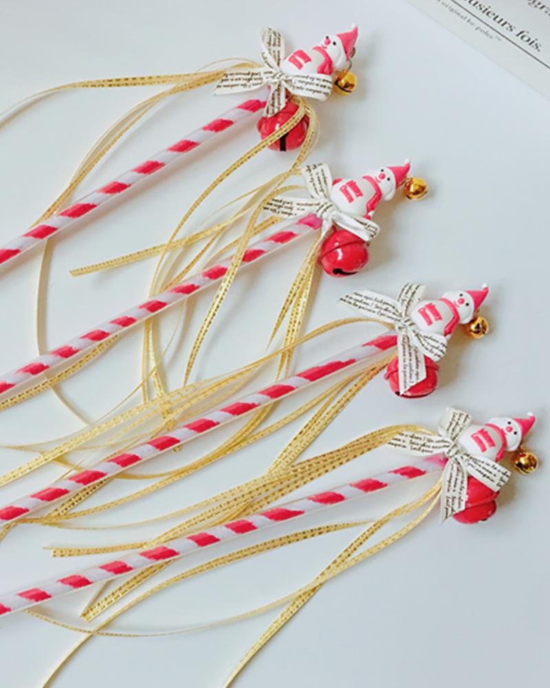 

Christmas Santa / Tree Pattern Cat Teaser Stick, White