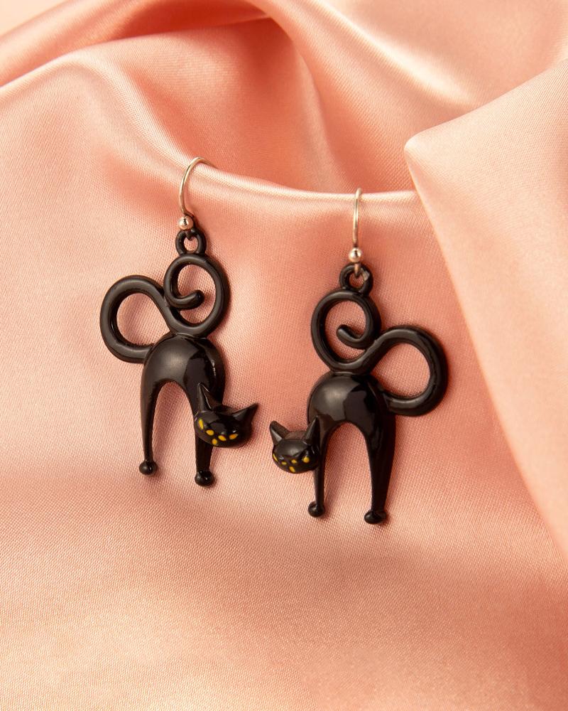 

Halloween Gothic Ghost / Skull / Cat Pattern Drop Earring, Style2