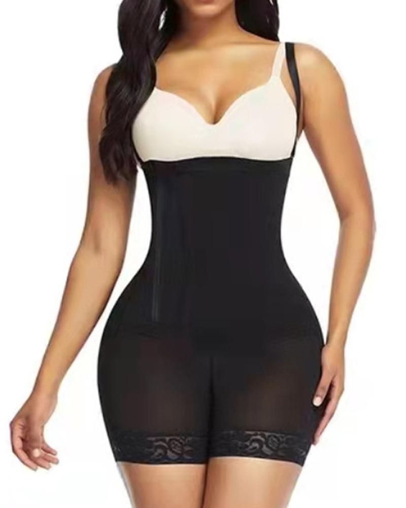 

Body Shaper Tummy Control Butt Lifter Waist Trainer Chest Support Slimming Underbust Corset Shapewear, Black