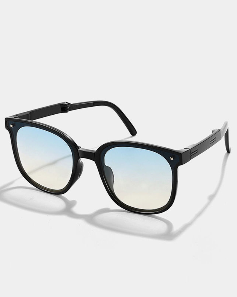 

1Pair Trendy Foldable UV Protection Sunglasses, Blue