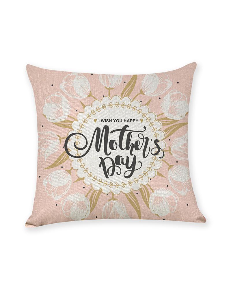 

1PCS Mother's Day Heart Letter Print Cushion Cover Without Filler, Style3