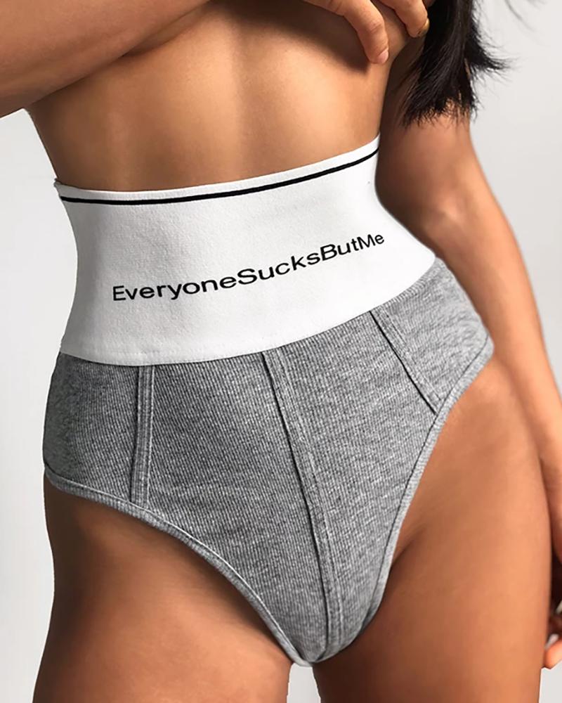 

High Waist Tummy Control Slimming Panties Body Shapewear Underpants, Gray