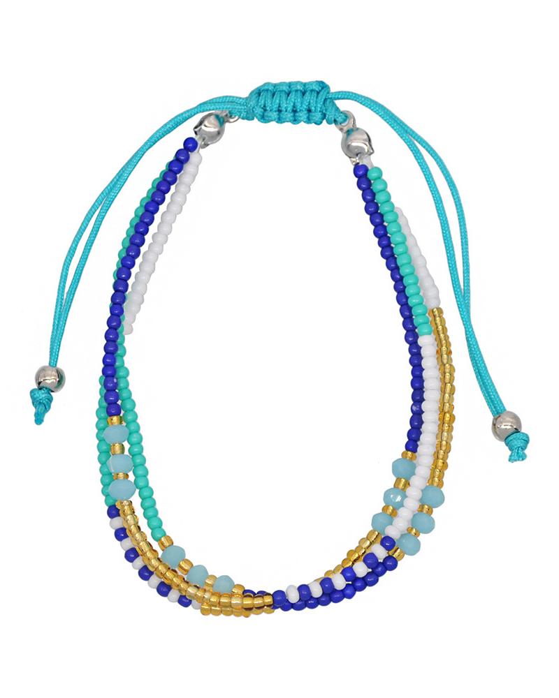 

1pc Bohemian Multi-layer Beaded Braided Bracelet, Style4